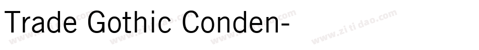 Trade Gothic Conden字体转换